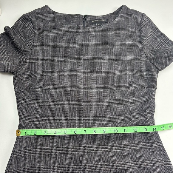 Banana Republic Novelty plaid knot wrap sheath dress - Picture 7 of 13